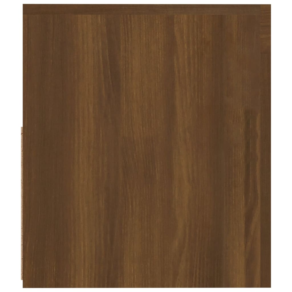 Sängbord 2 st med LED-belysning Brun ek 60x35x40 cm