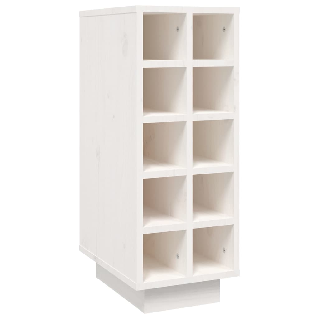 Vinställ Vinskåp Vit 23x34x61 cm massiv furu