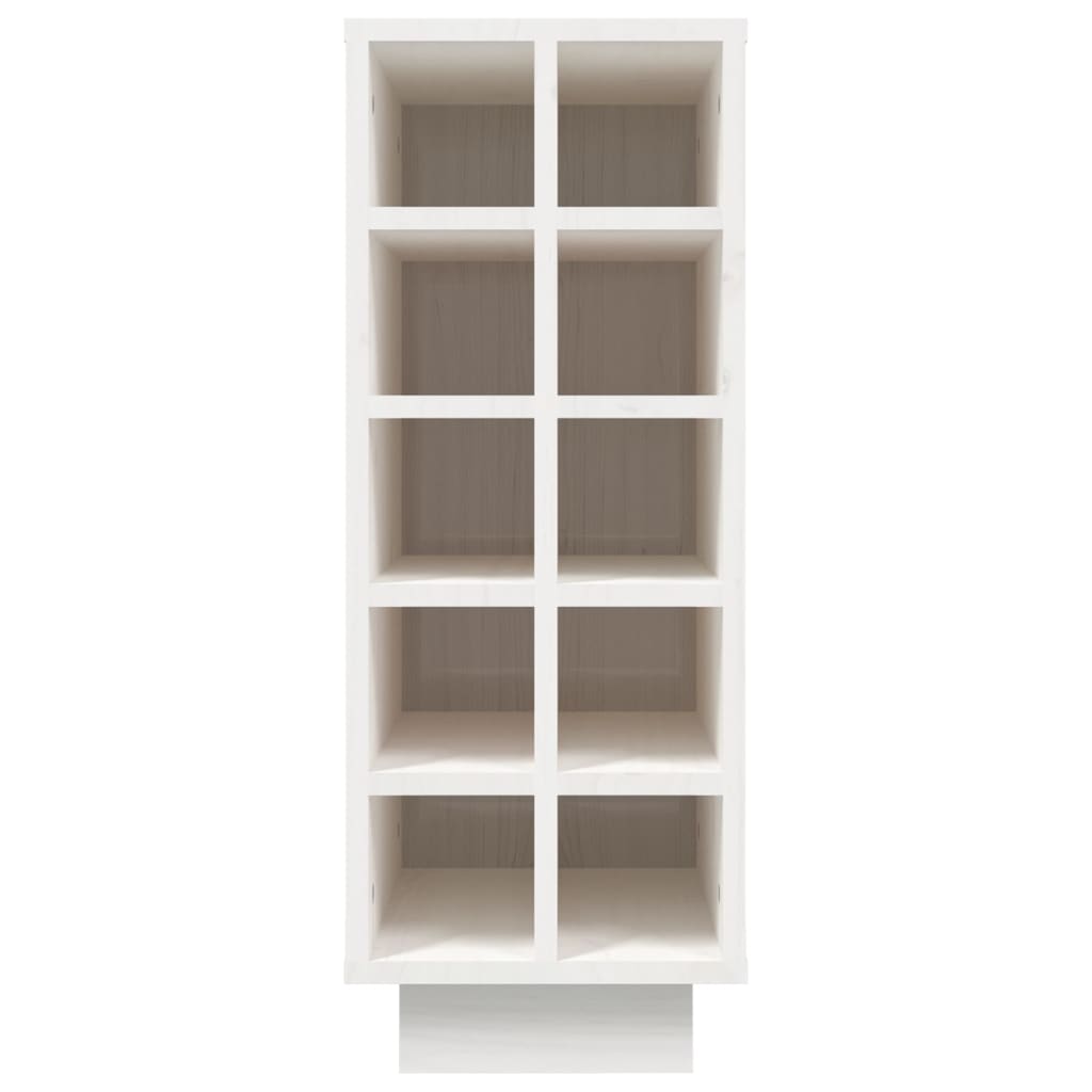 Vinställ Vinskåp Vit 23x34x61 cm massiv furu
