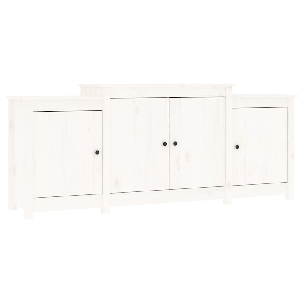Skänk Vit 164x37x68 cm massiv furu