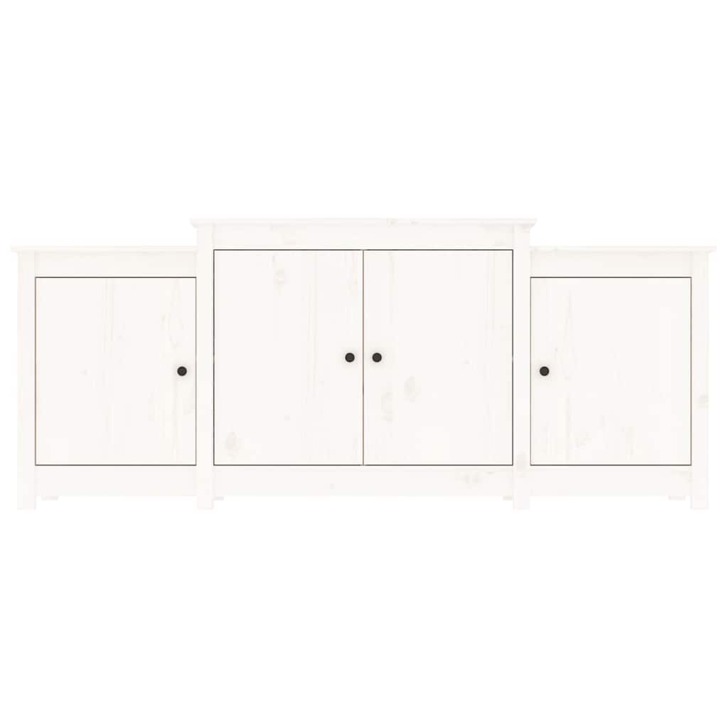 Skänk Vit 164x37x68 cm massiv furu