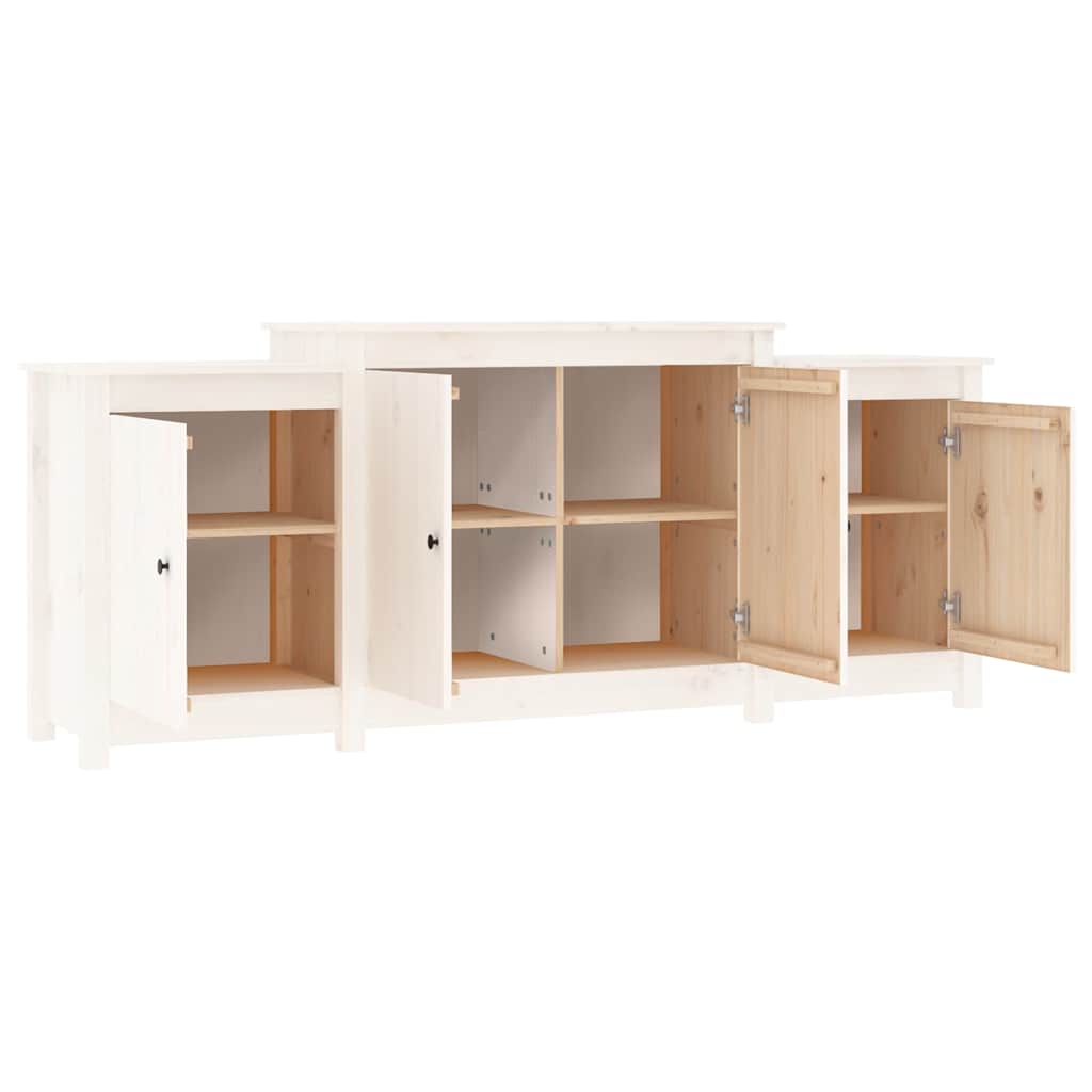 Skänk Vit 164x37x68 cm massiv furu
