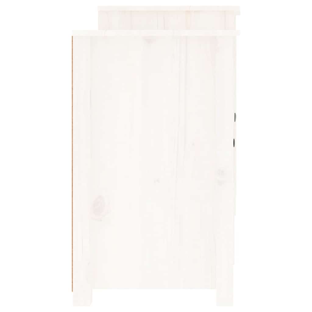Skänk Vit 164x37x68 cm massiv furu