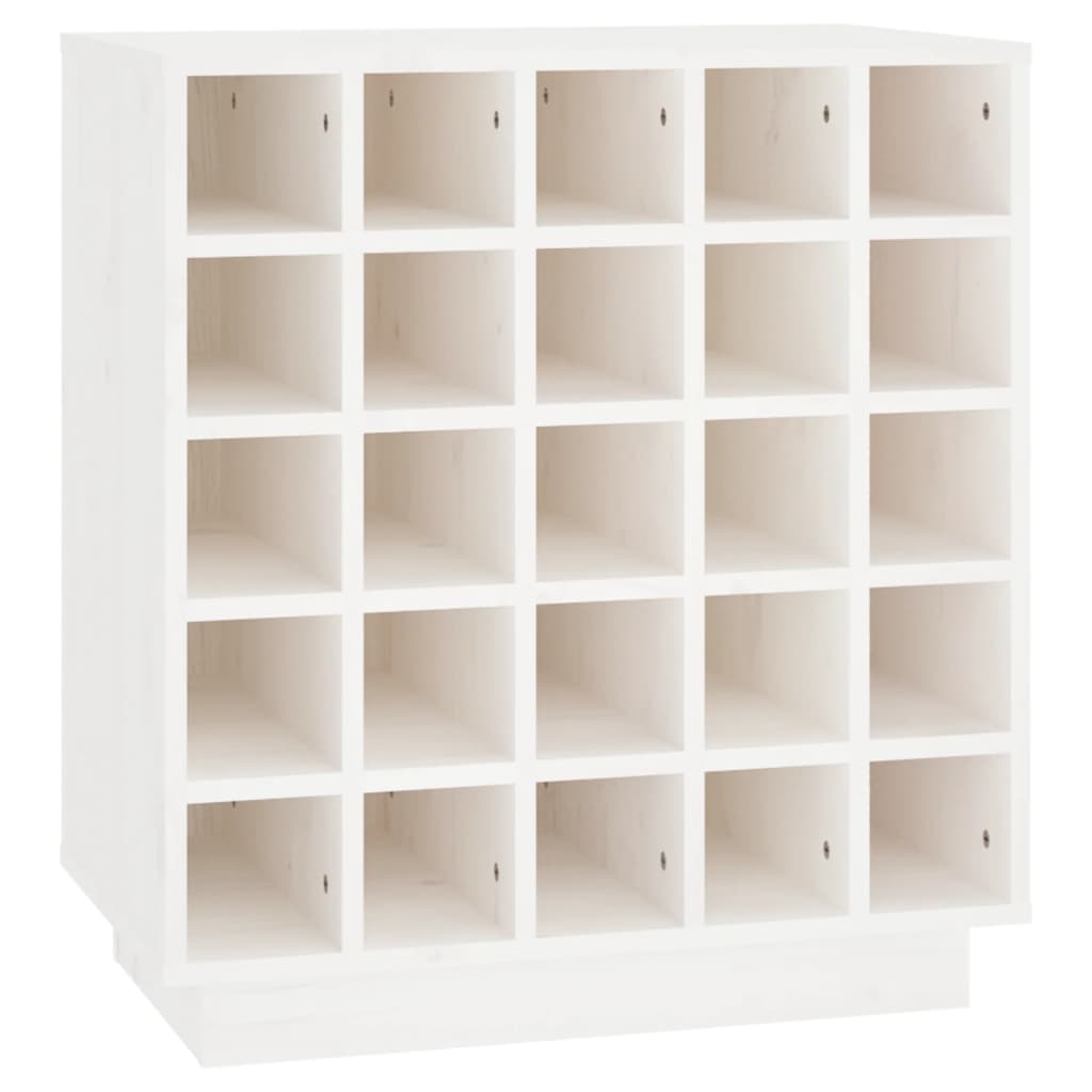 Vinställ Vinskåp Vit 55,5x34x61 cm massiv furu