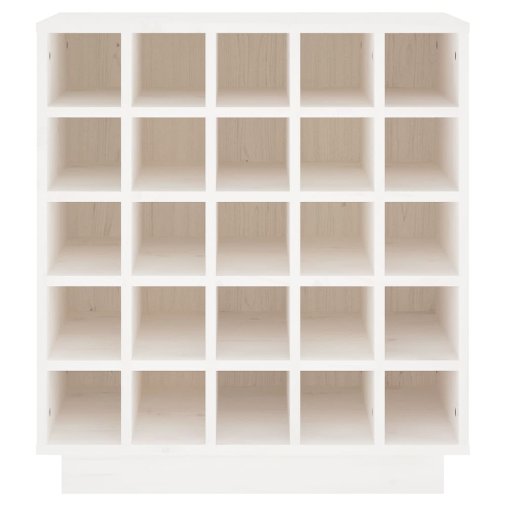 Vinställ Vinskåp Vit 55,5x34x61 cm massiv furu