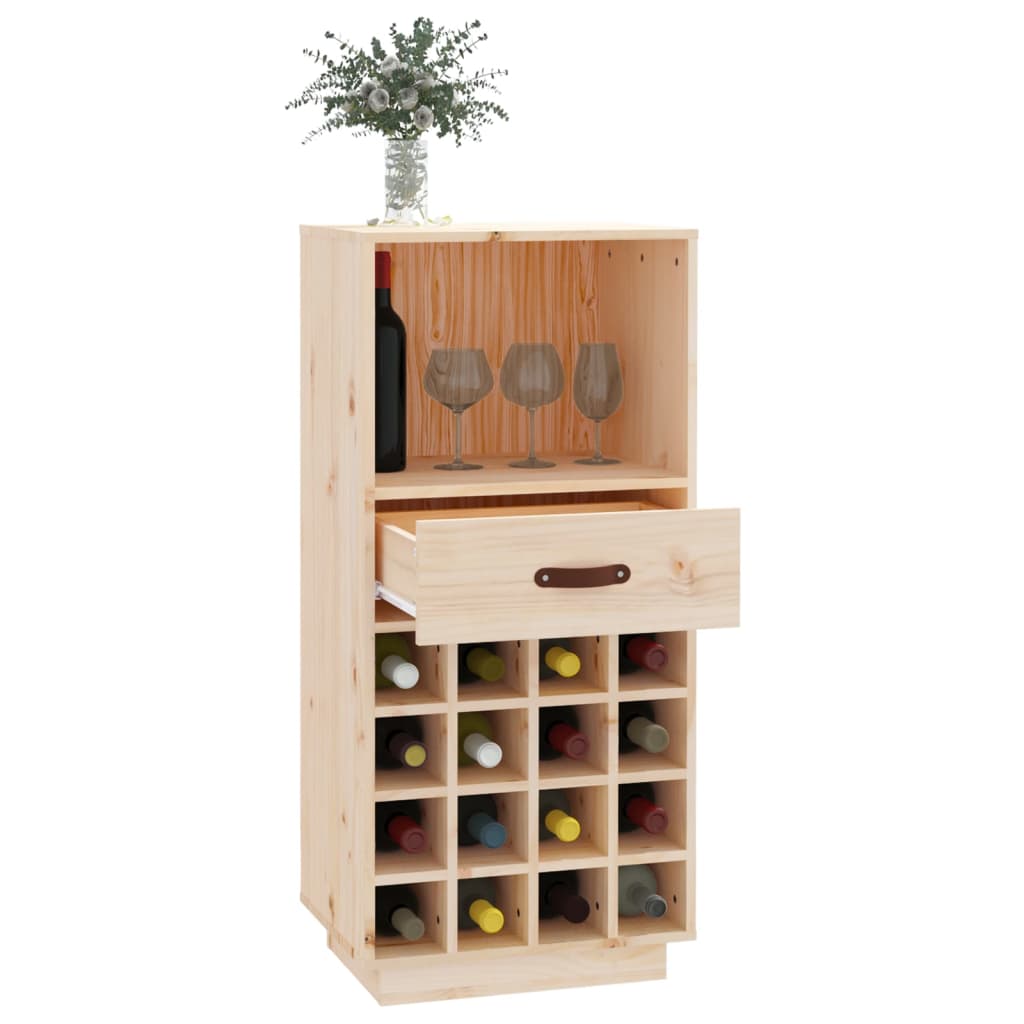 Vinställ Vinskåp 45x34x100 cm massiv furu