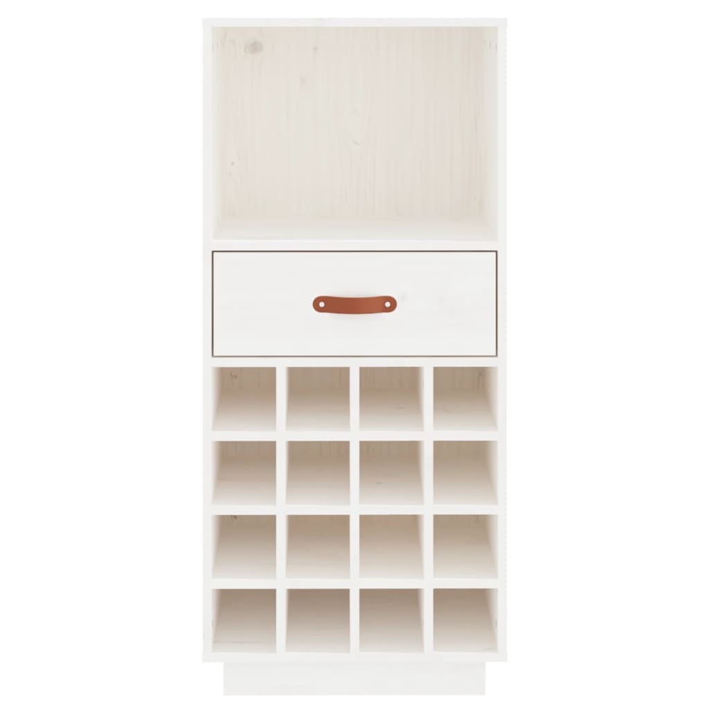 Vinställ Vinskåp Vit 45x34x100 cm massiv furu