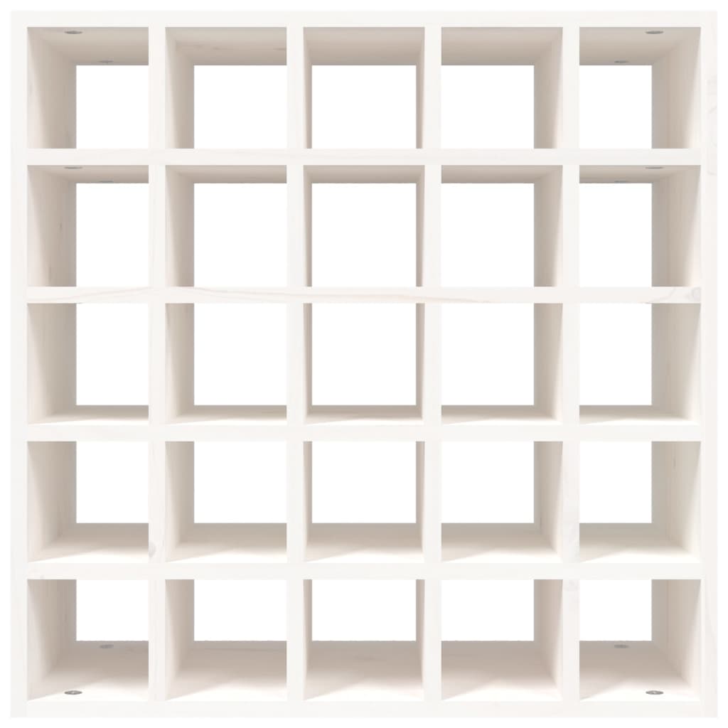 Vinställ Vinskåp Vit 56x25x56 cm massiv furu