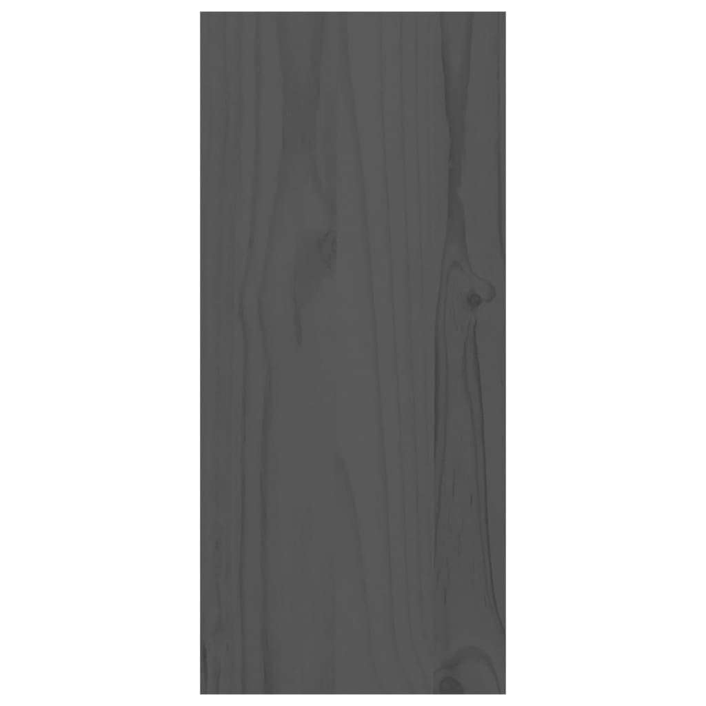 Vinställ Vinskåp Grå 56x25x56 cm massiv furu