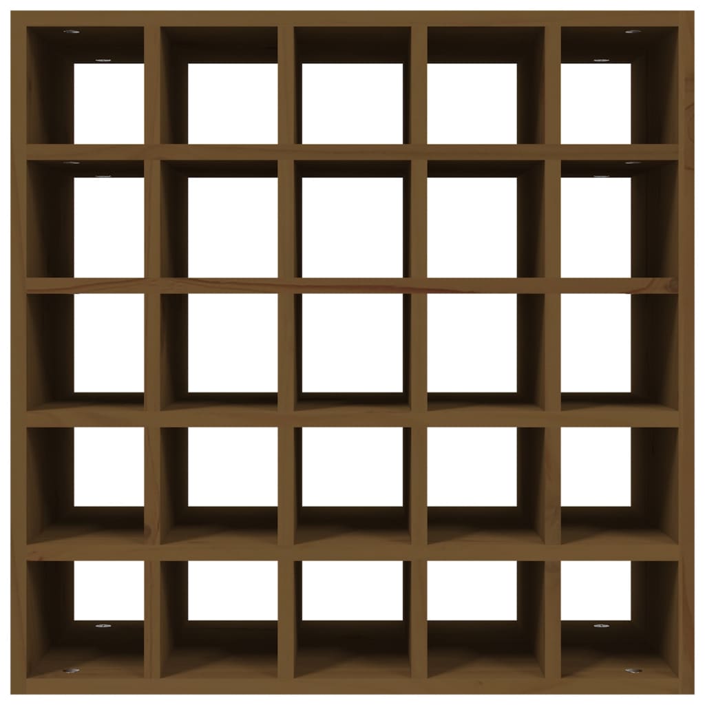 Vinställ Vinskåp honungsbrun 56x25x56 cm massiv furu