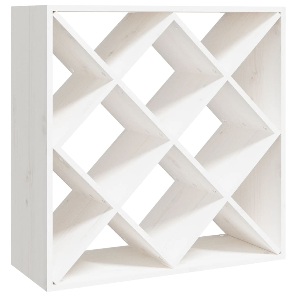 Vinställ Vinskåp Vit 62x25x62 cm massiv furu