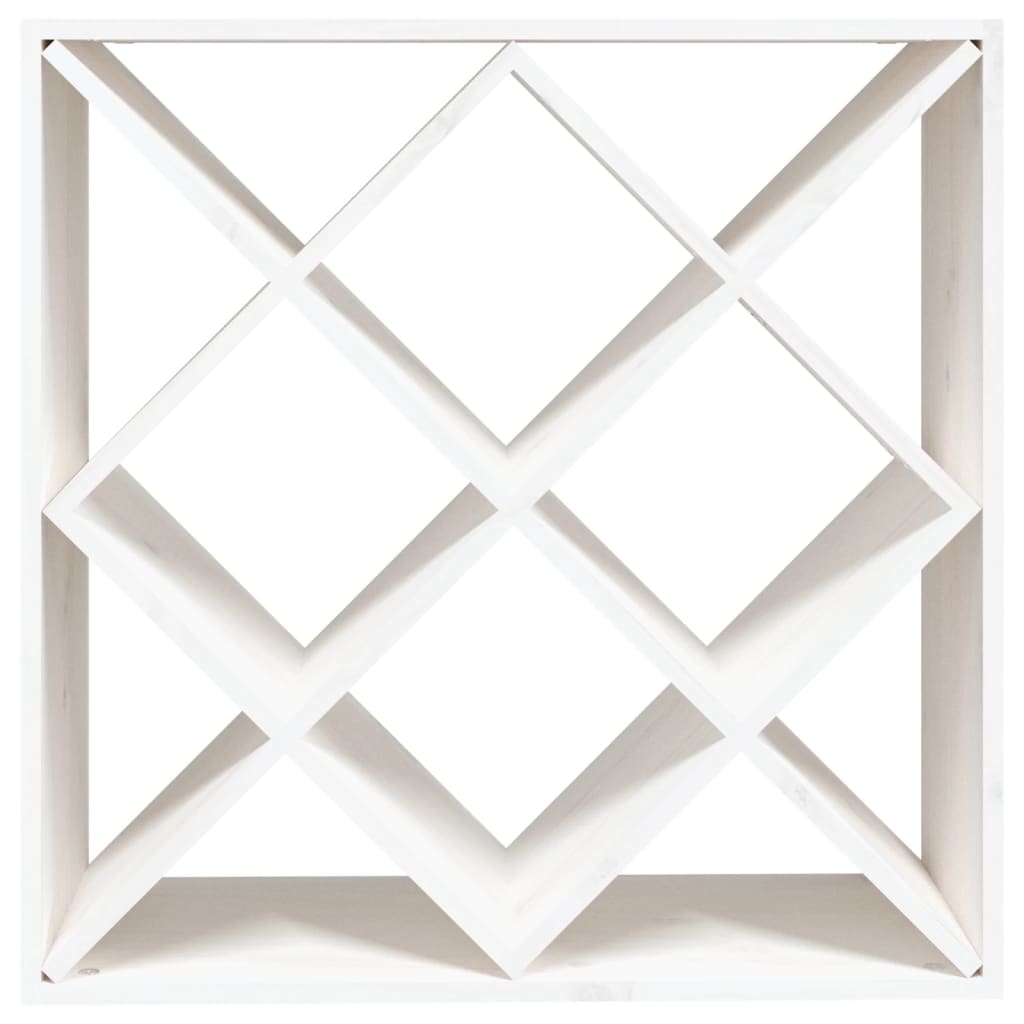 Vinställ Vinskåp Vit 62x25x62 cm massiv furu