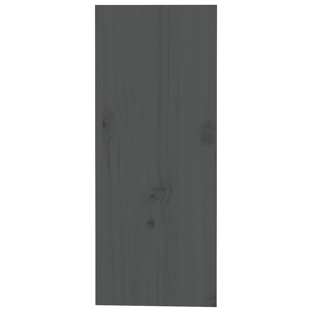Vinställ Vinskåp Grå 62x25x62 cm massiv furu