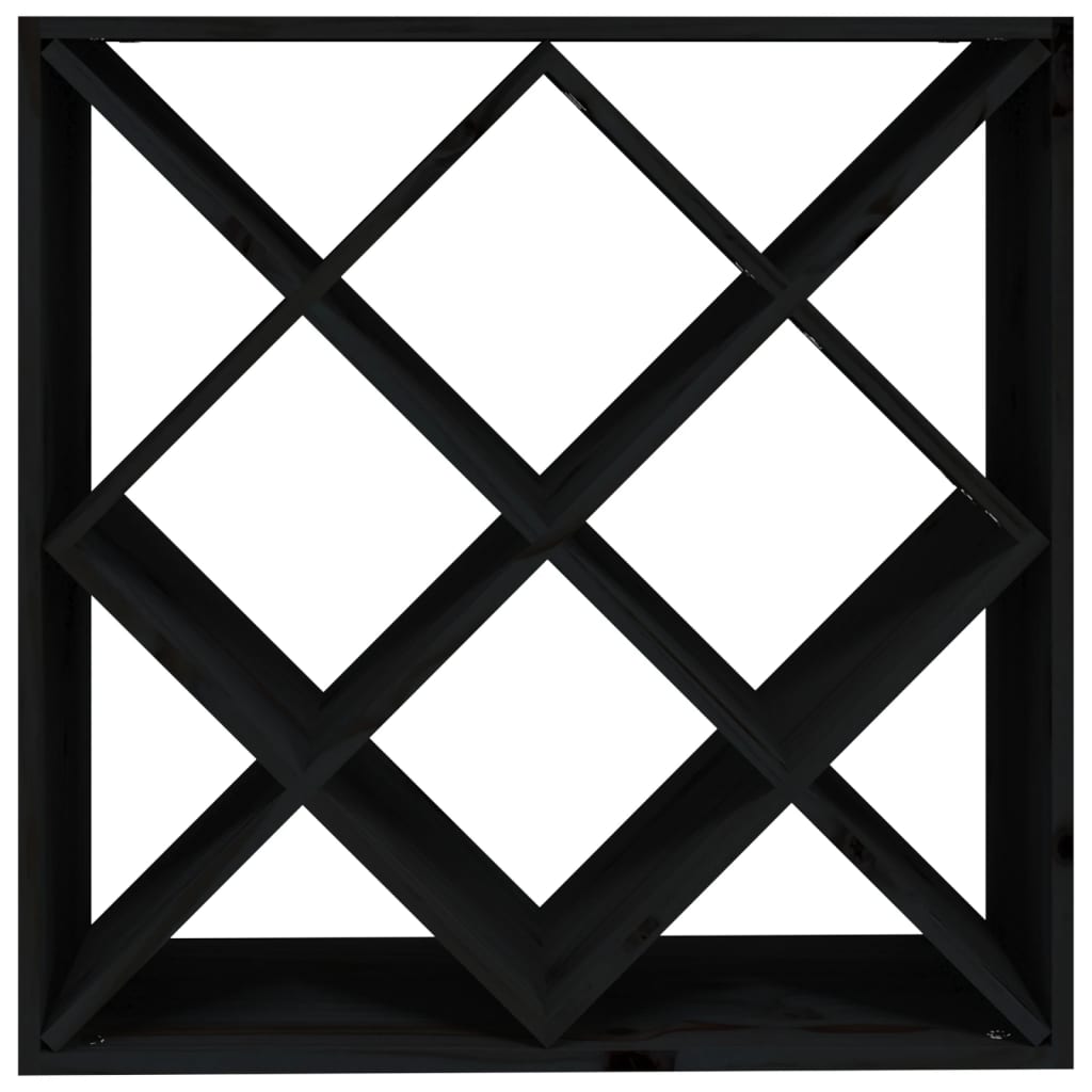 Vinställ Vinskåp Svart 62x25x62 cm massiv furu