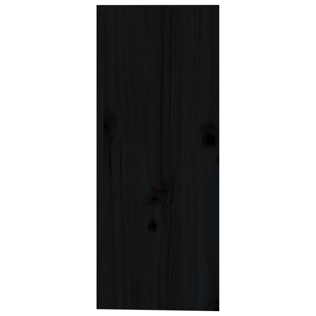 Vinställ Vinskåp Svart 62x25x62 cm massiv furu