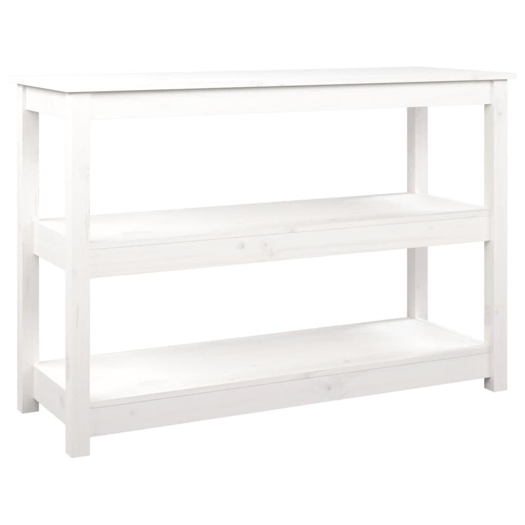 Avlastningsbord Konsollbord Vit 110x40x74 cm massiv furu