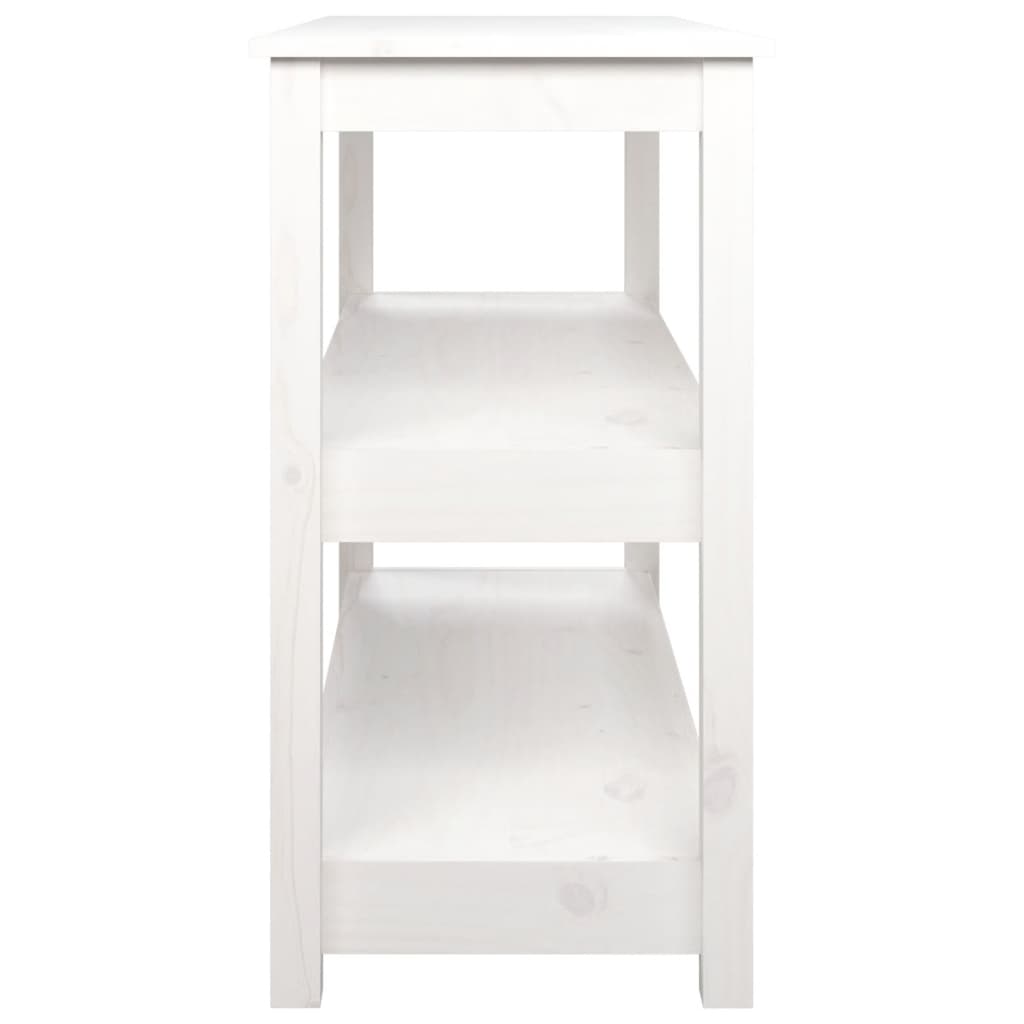 Avlastningsbord Konsollbord Vit 110x40x74 cm massiv furu