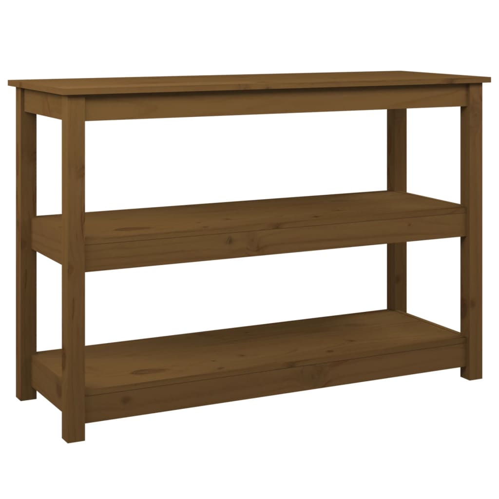 Avlastningsbord Konsollbord Brun honungsbrun 110x40x74 cm massiv furu