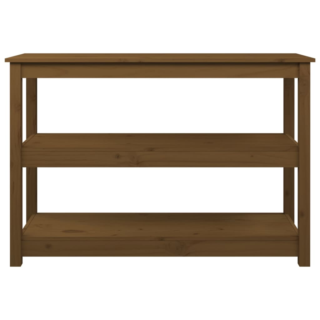 Avlastningsbord Konsollbord Brun honungsbrun 110x40x74 cm massiv furu