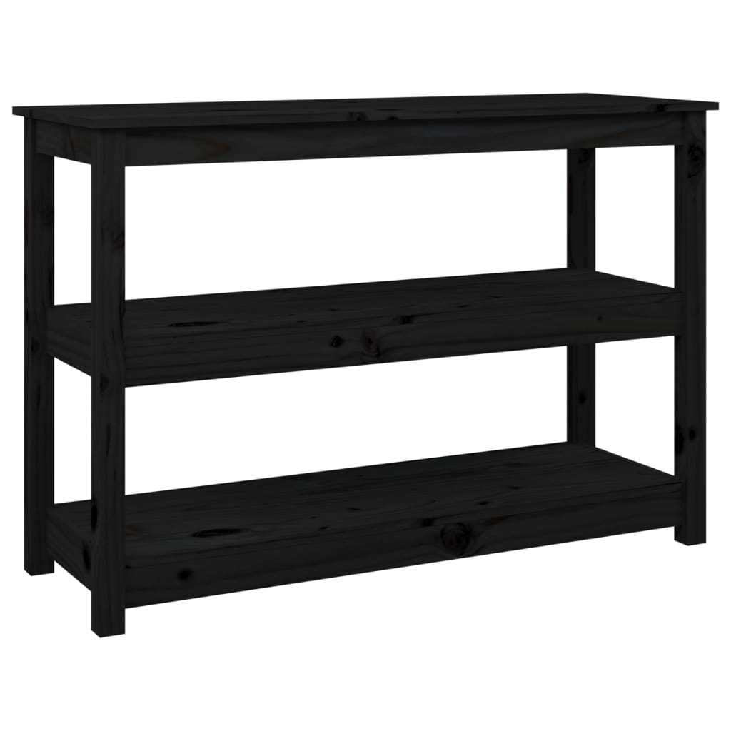 Avlastningsbord Konsollbord Svart 110x40x74 cm massiv furu