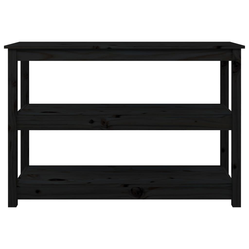 Avlastningsbord Konsollbord Svart 110x40x74 cm massiv furu
