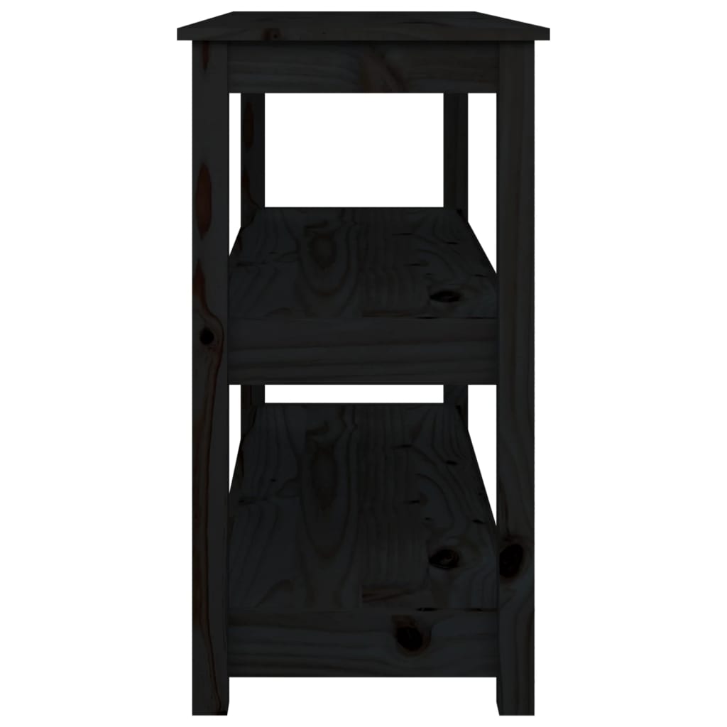Avlastningsbord Konsollbord Svart 110x40x74 cm massiv furu