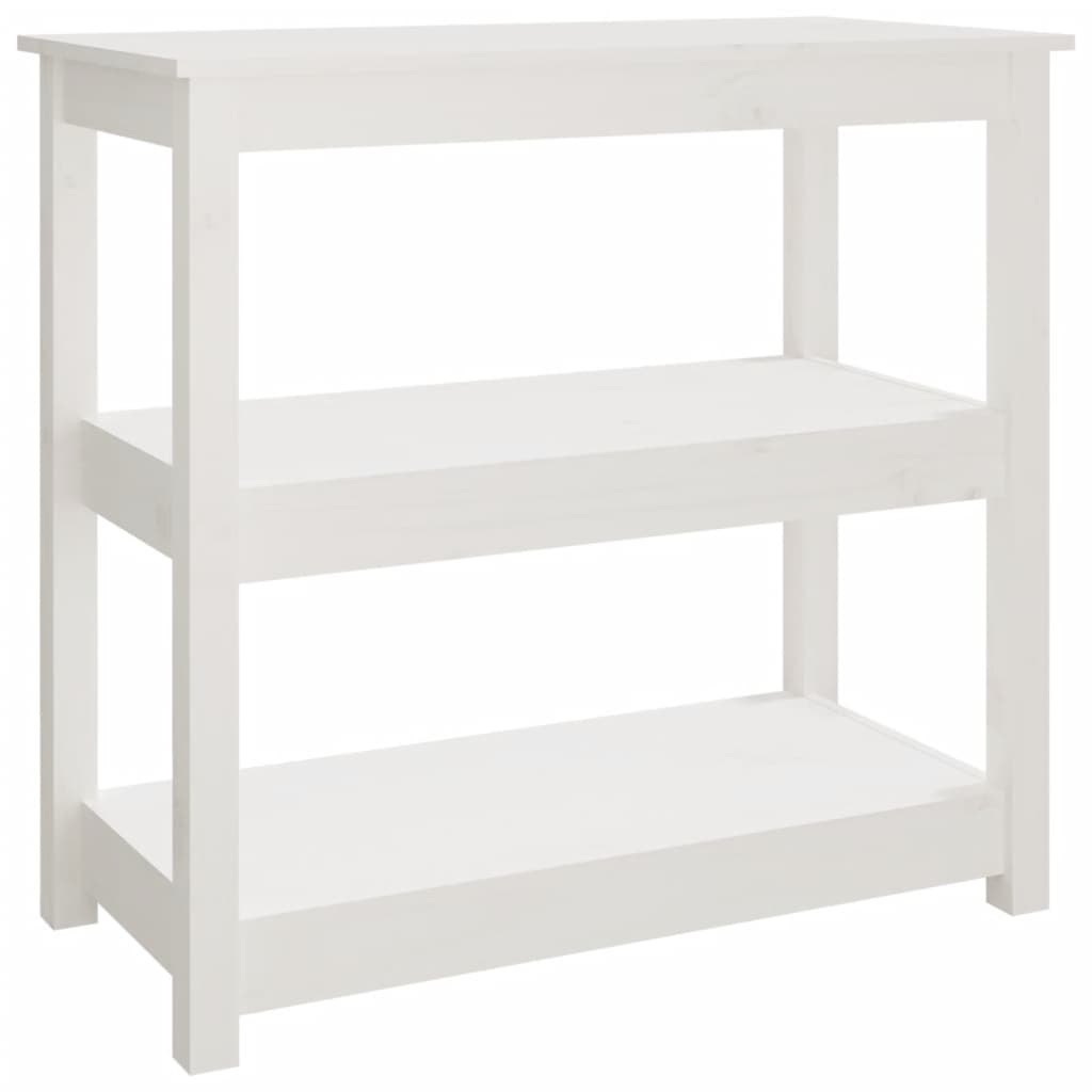 Avlastningsbord Konsollbord Vit 80x40x74 cm massiv furu