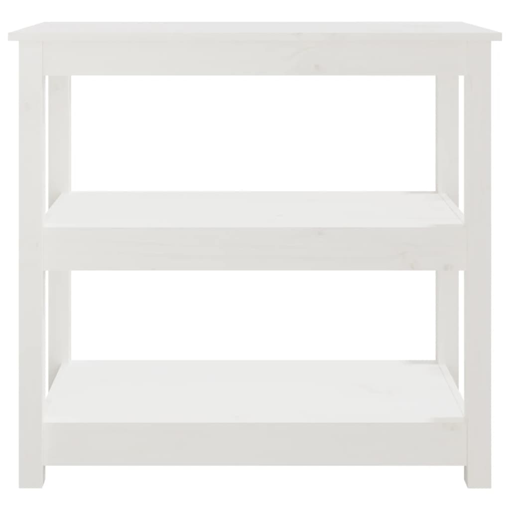 Avlastningsbord Konsollbord Vit 80x40x74 cm massiv furu