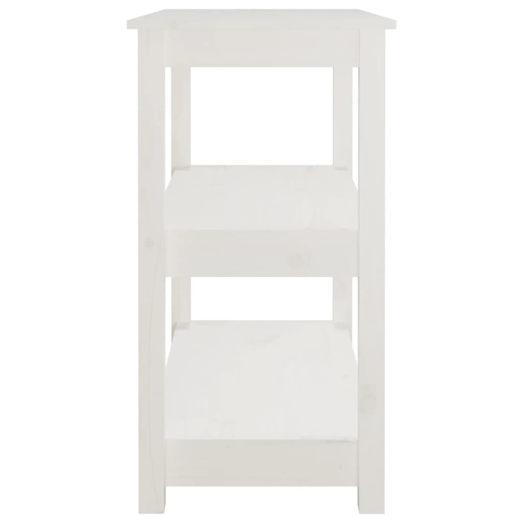 Avlastningsbord Konsollbord Vit 80x40x74 cm massiv furu