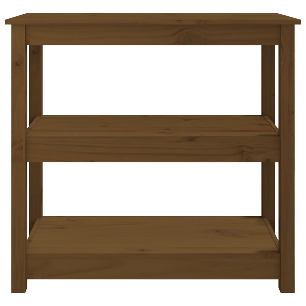 Avlastningsbord Konsollbord Trä Honungsbrun 80x40x74 cm massiv furu