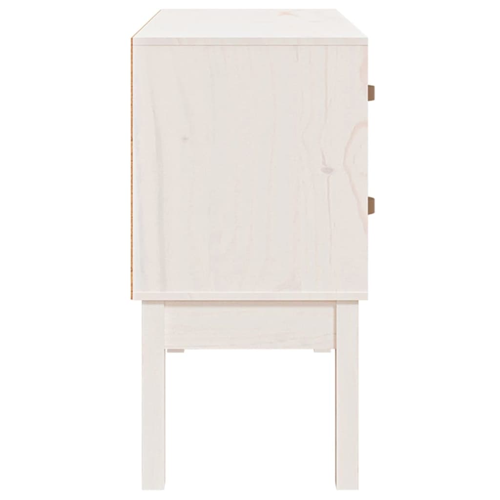 Byrå Vit 90x40x78 cm massiv furu