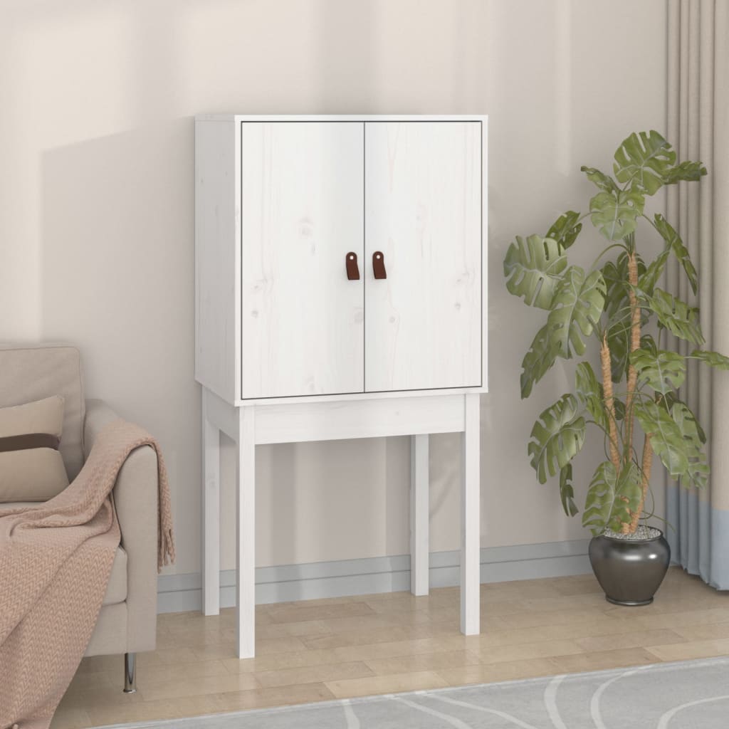 Skåp Vit 60x40x120 cm massiv furu