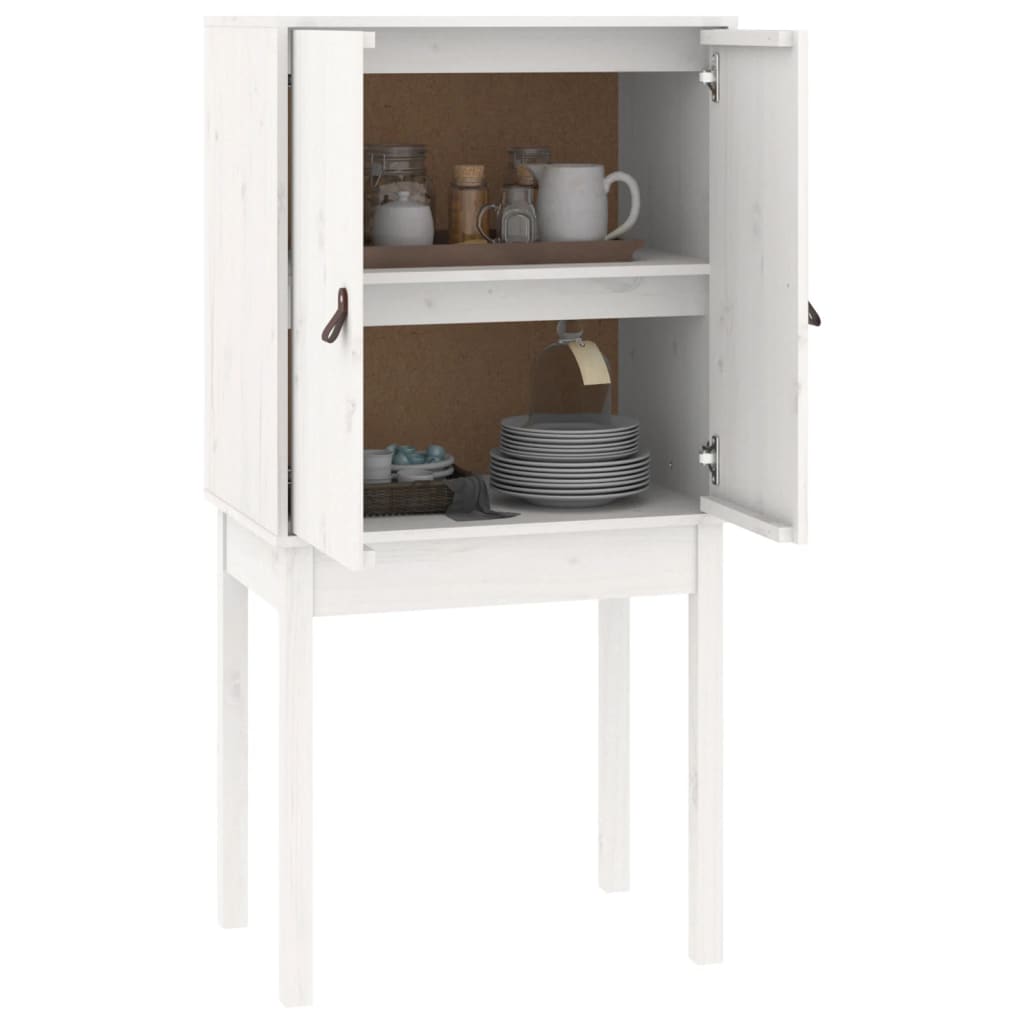 Skåp Vit 60x40x120 cm massiv furu