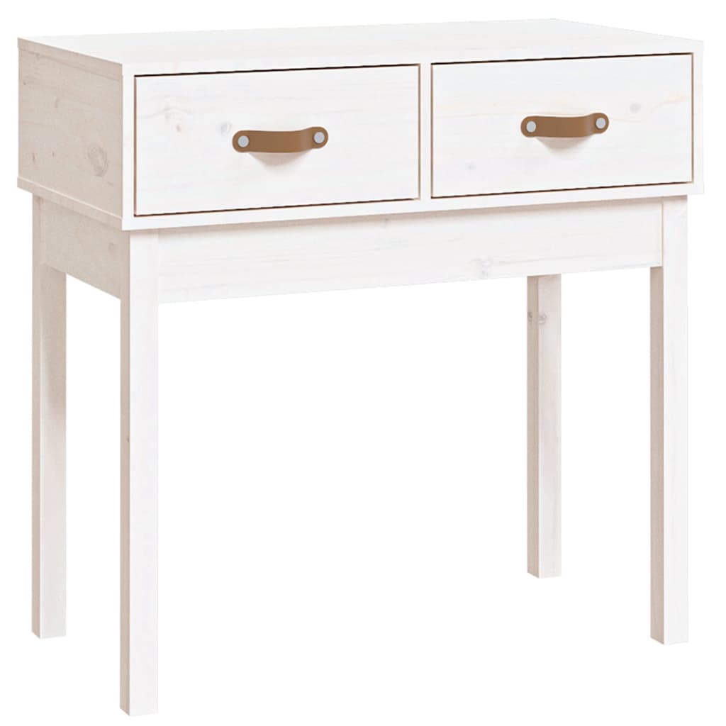 Avlastningsbord Konsollbord Vit 76,5x40x75 cm massiv furu