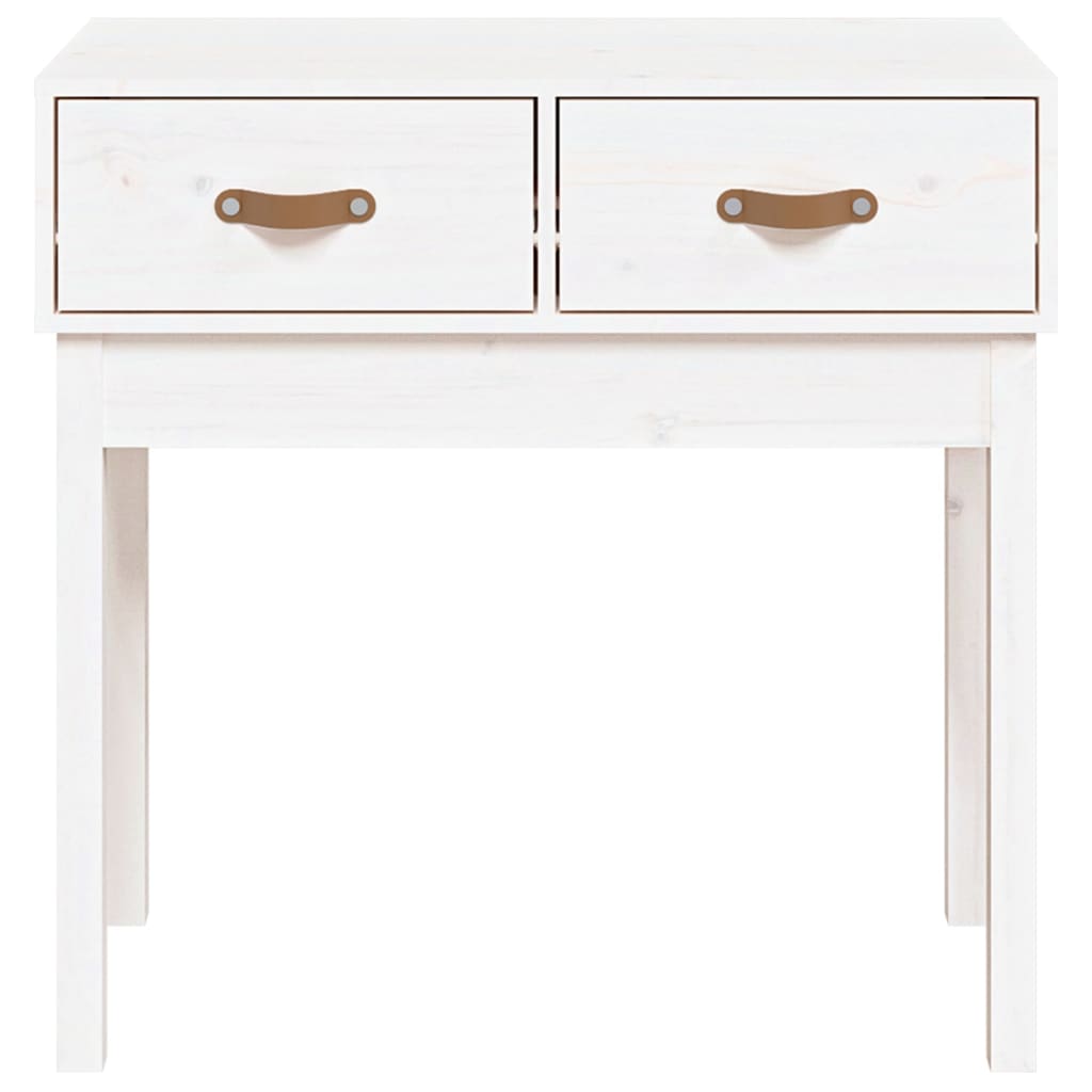 Avlastningsbord Konsollbord Vit 76,5x40x75 cm massiv furu