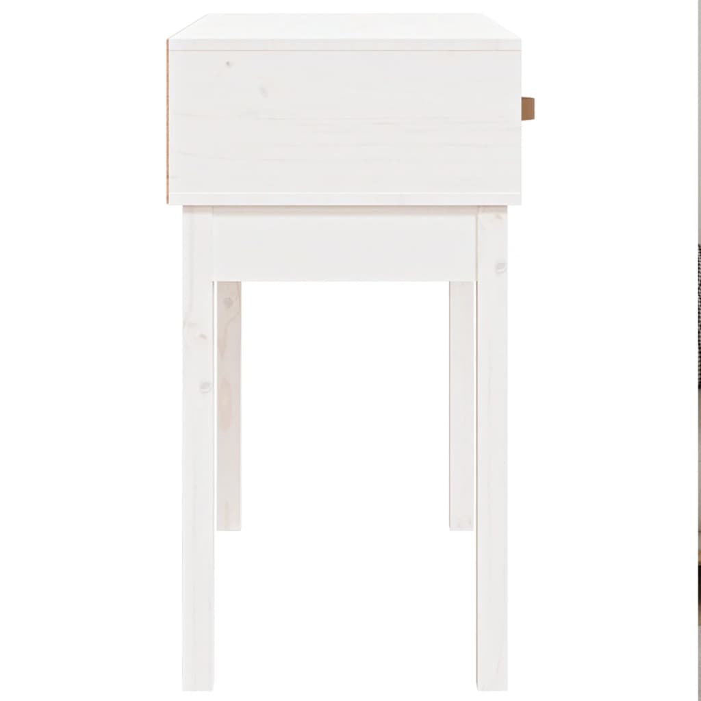 Avlastningsbord Konsollbord Vit 76,5x40x75 cm massiv furu