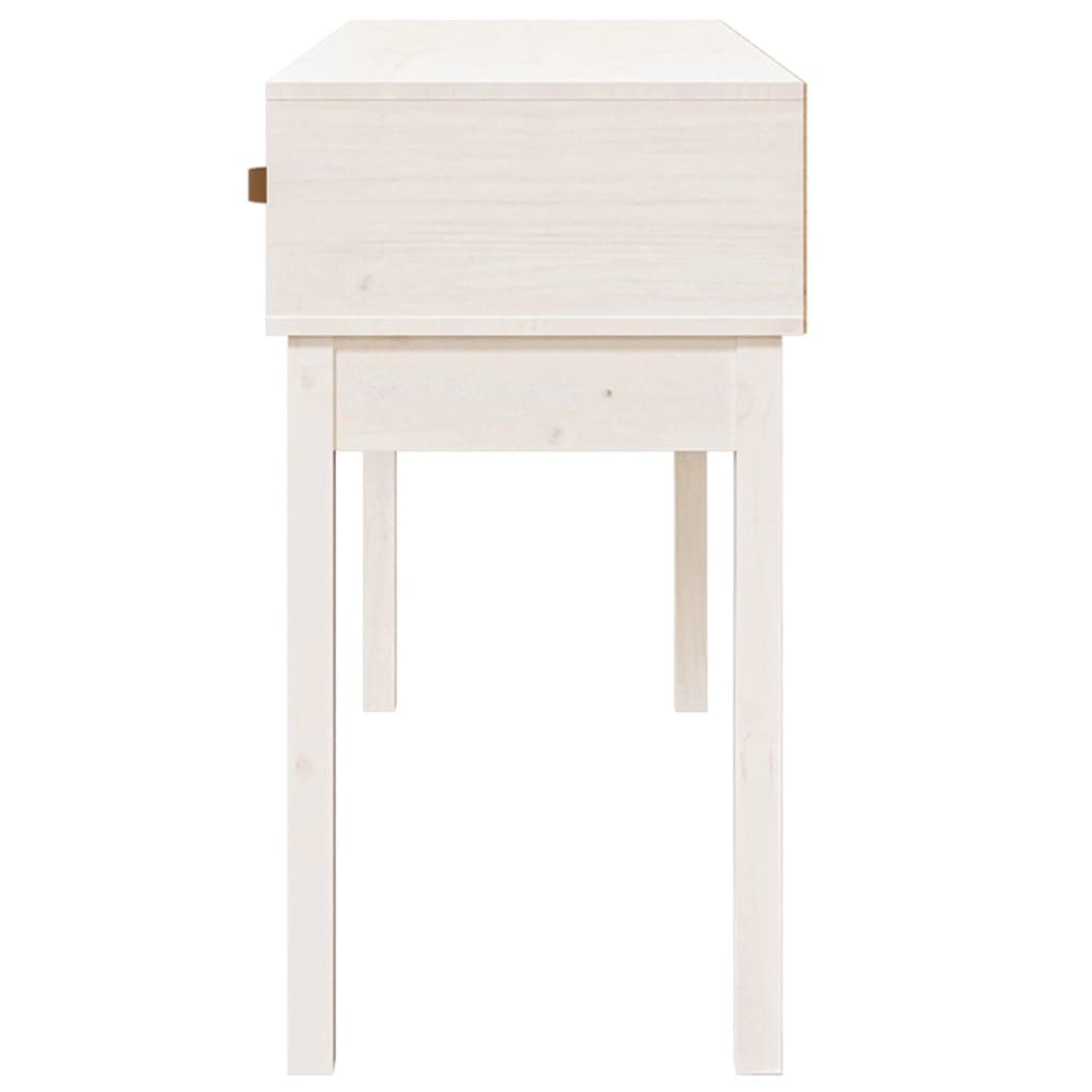 Avlastningsbord Konsollbord Vit 114x40x75 cm massiv furu