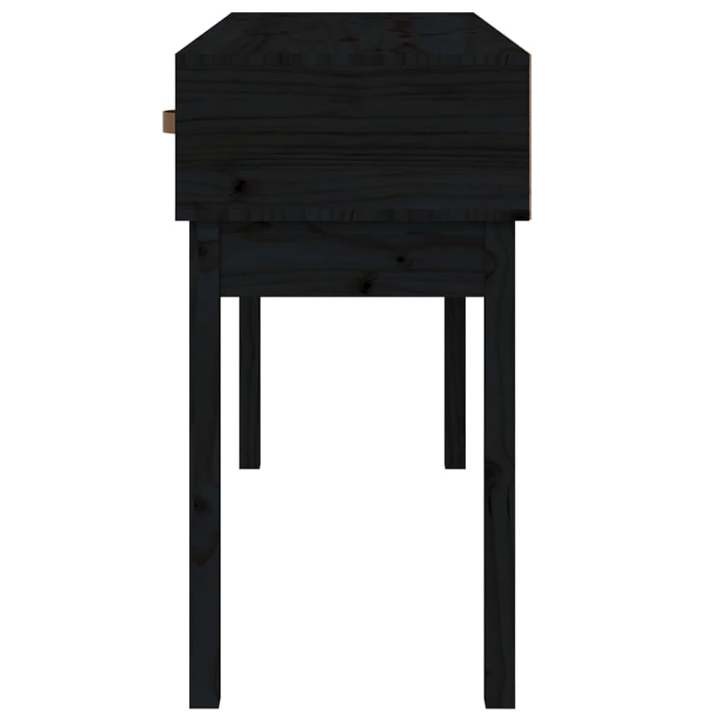 Avlastningsbord Konsollbord Svart 114x40x75 cm massiv furu