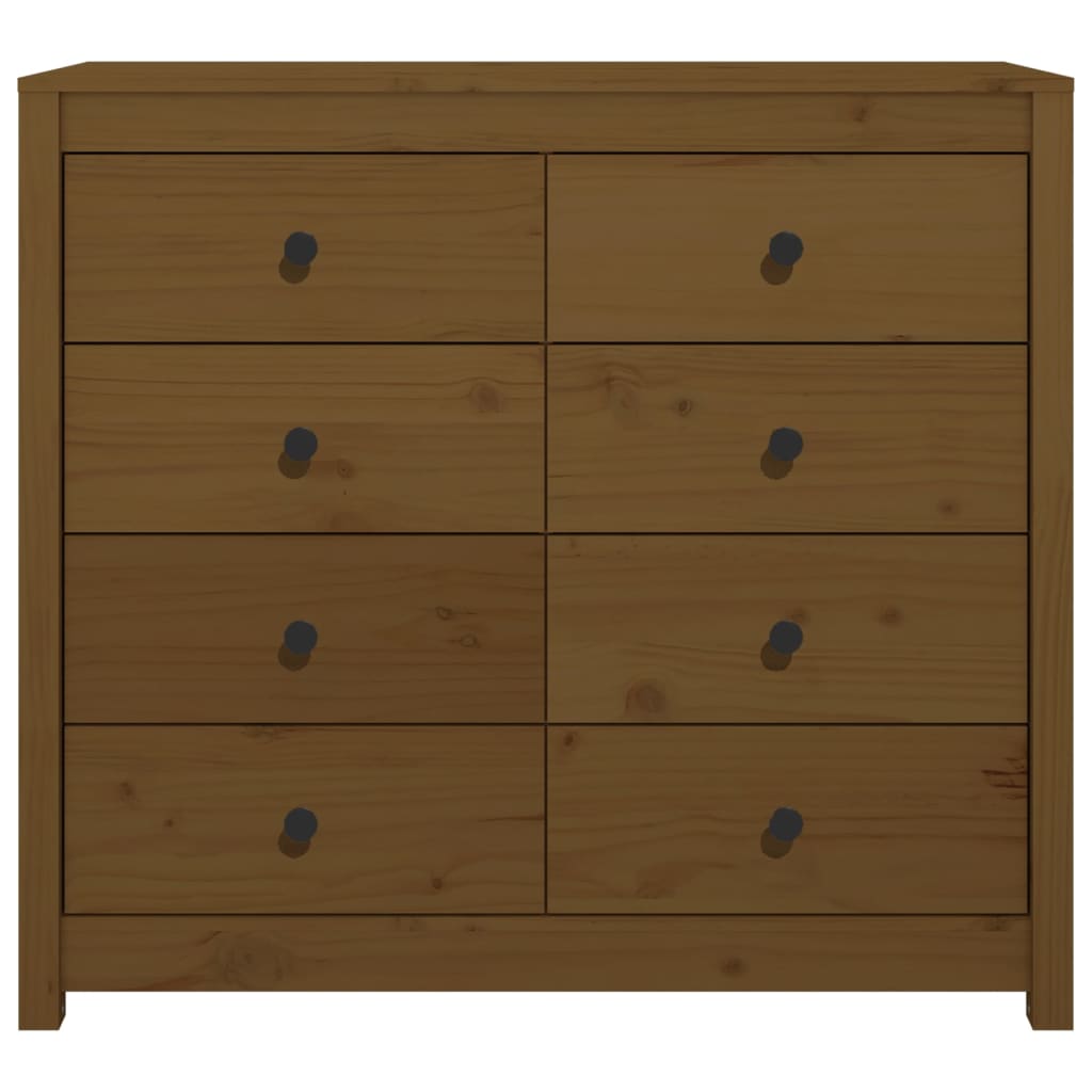 Byrå Honungsbrun 100x40x90 cm massiv furu