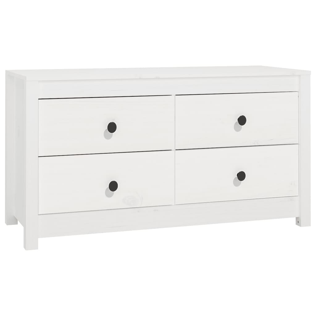 Byrå Vit 100x40x54 cm massiv furu