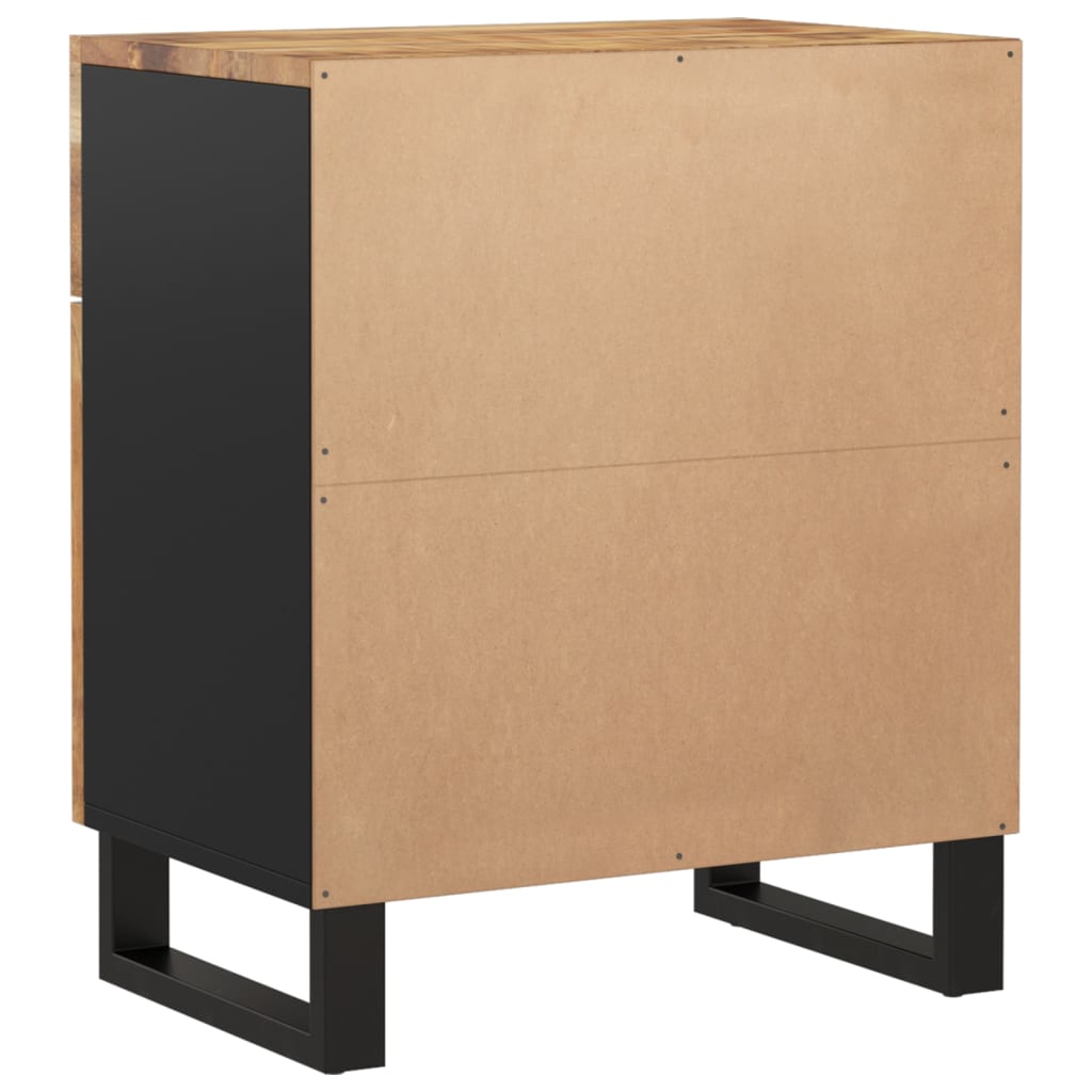 Sängbord 50x33x60 cm massivt mangoträ och konstruerat trä