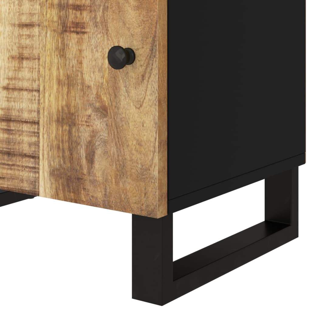 Sängbord 50x33x60 cm massivt mangoträ och konstruerat trä