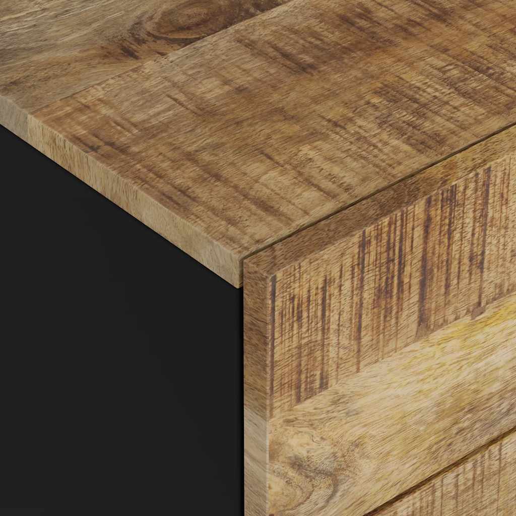 Sängbord 50x33x62 cm massivt mangoträ och konstruerat trä