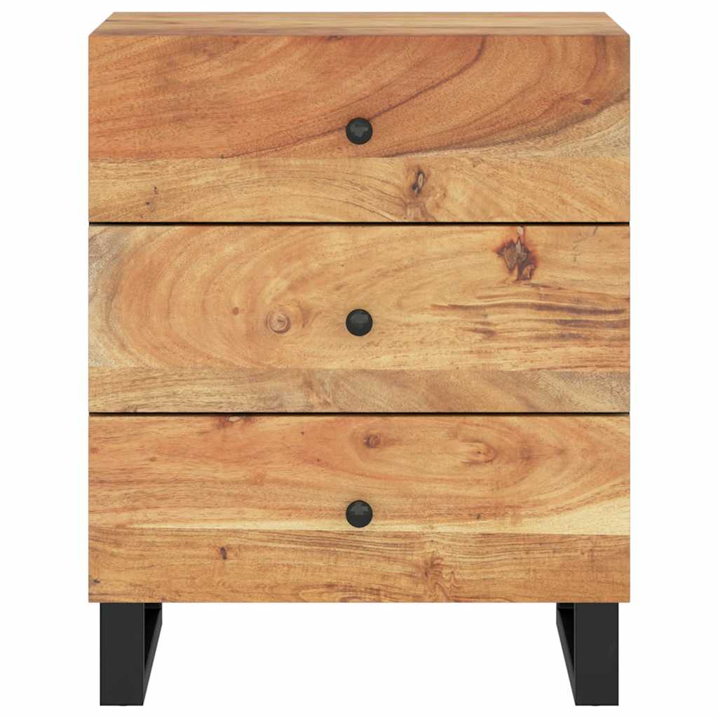 Sängbord Nattduksbord Trä 50x33x62 cm massivt akaciaträ och