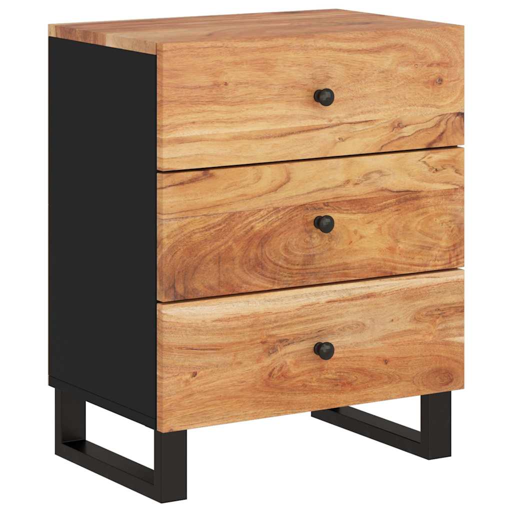 Sängbord Nattduksbord Trä 50x33x62 cm massivt akaciaträ och
