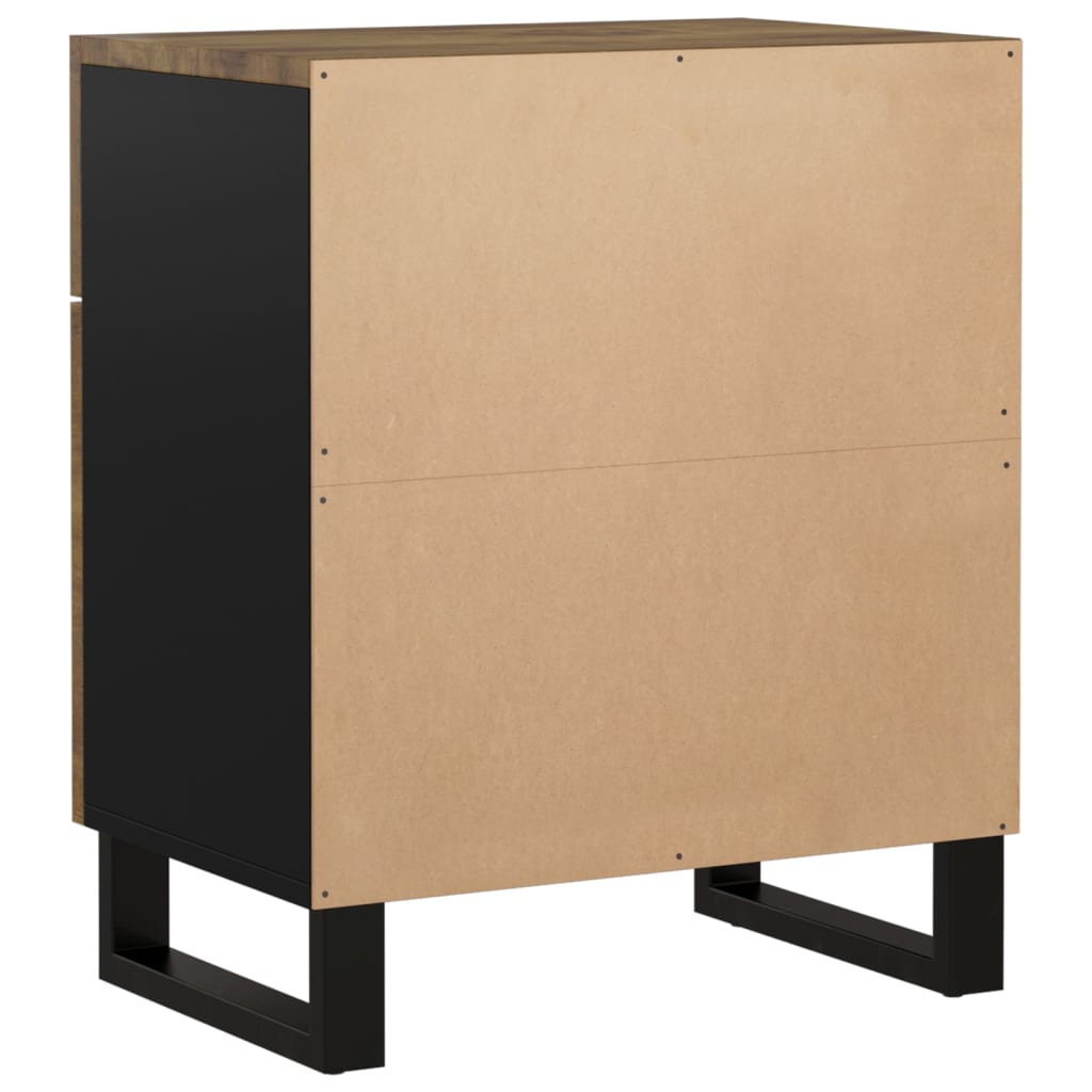 Sängbord 50x33x60 cm massivt mangoträ och konstruerat trä