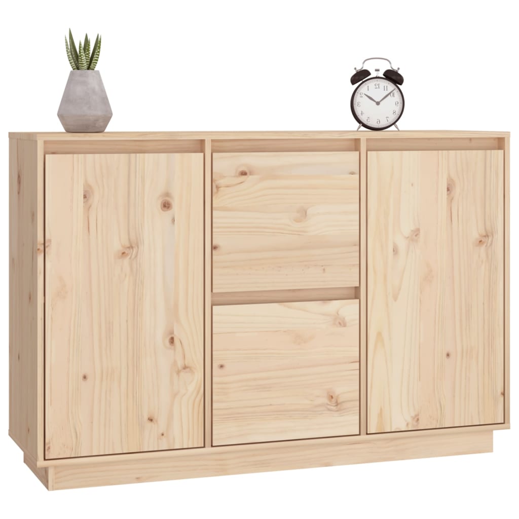 Skänk Vit 111x34x75 cm massiv furu