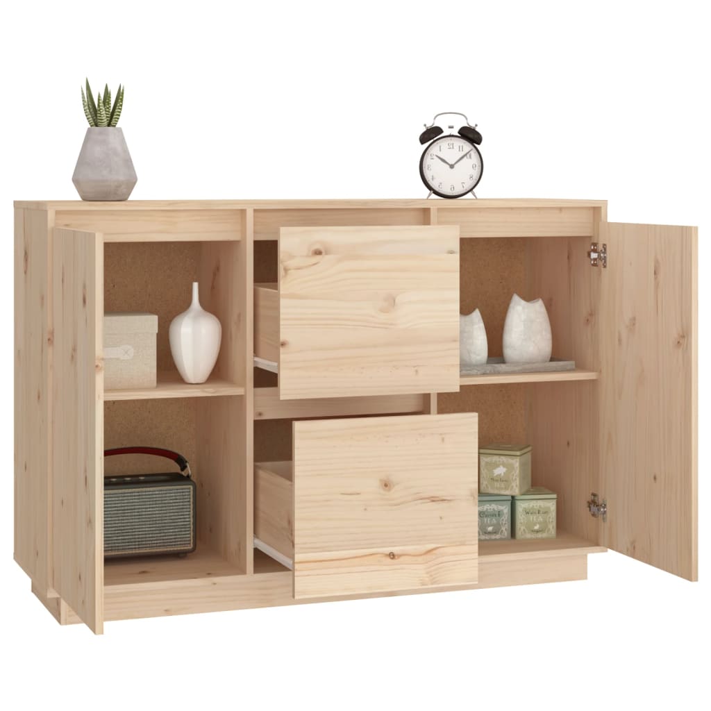 Skänk Vit 111x34x75 cm massiv furu