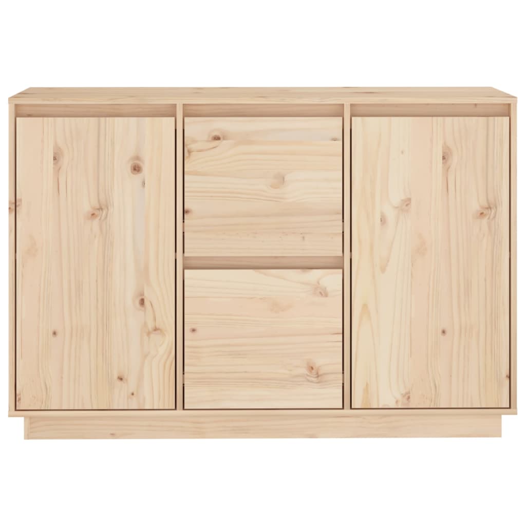 Skänk Vit 111x34x75 cm massiv furu