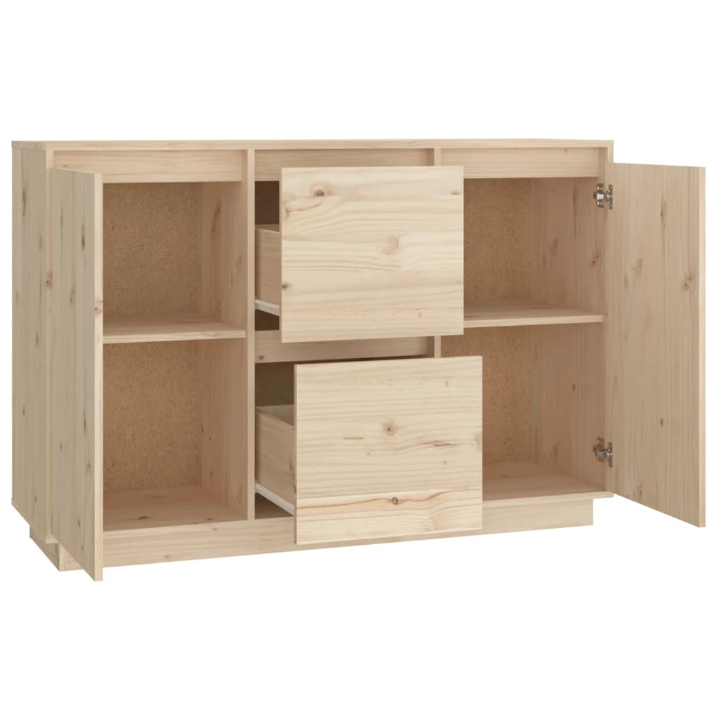 Skänk Vit 111x34x75 cm massiv furu